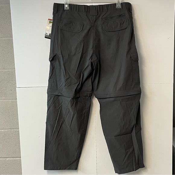 New Men’s Rustic Ridge Carbon Gray Convertible Zip-Off Hiking Cargo Pants 2X - Picture 9 of 13